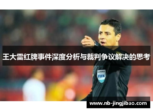 王大雷红牌事件深度分析与裁判争议解决的思考